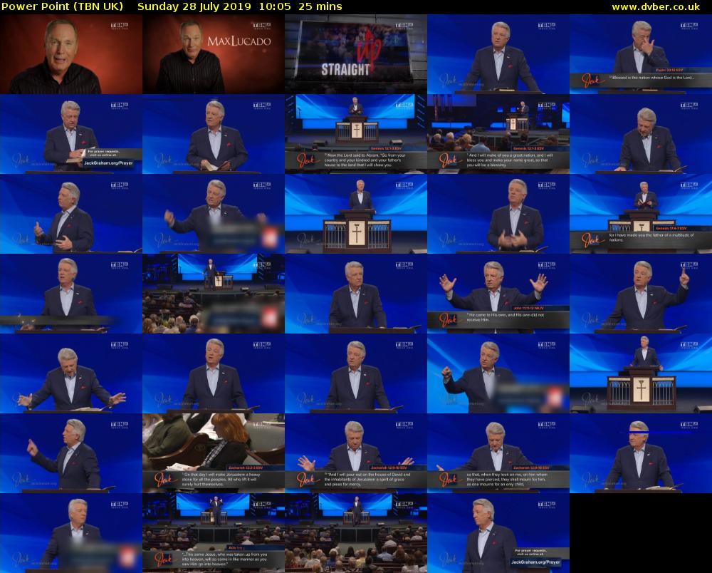 Power Point (TBN UK) Sunday 28 July 2019 10:05 - 10:30