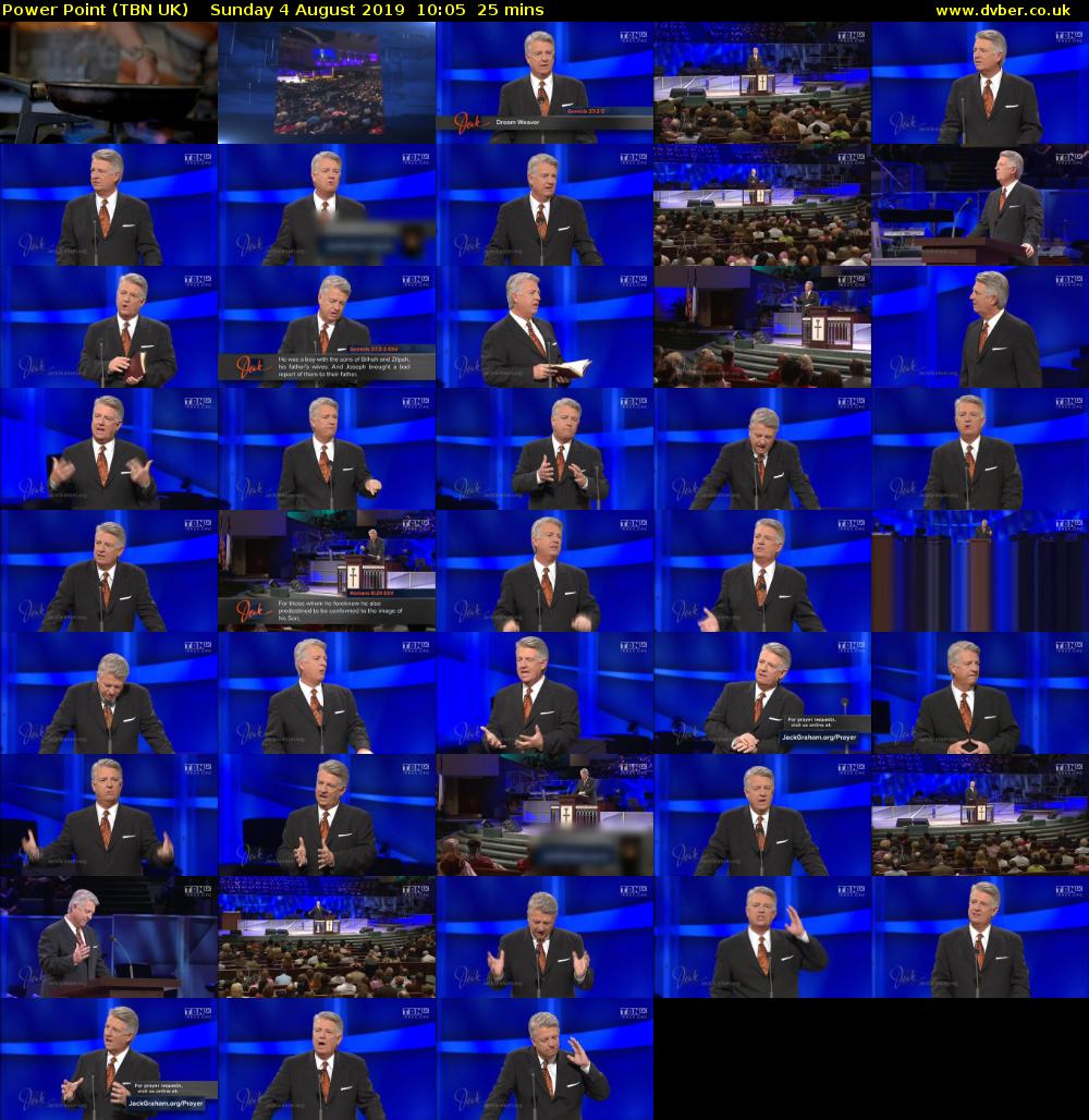 Power Point (TBN UK) Sunday 4 August 2019 10:05 - 10:30