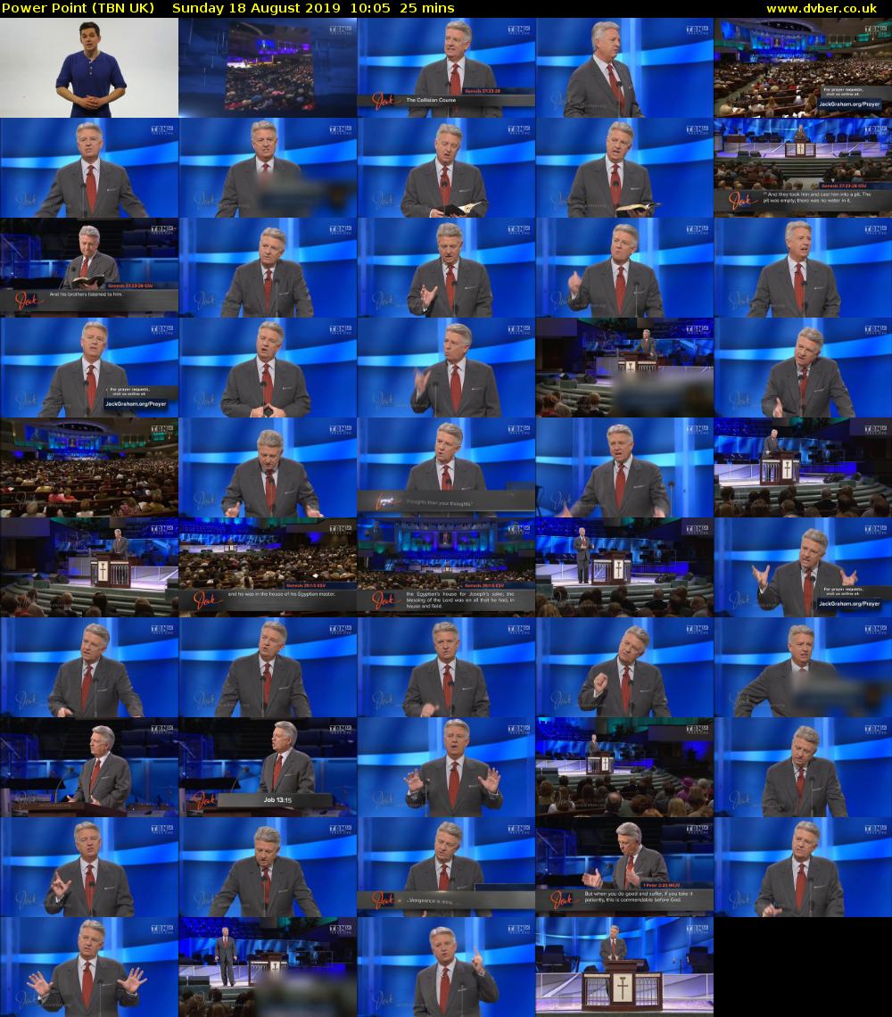 Power Point (TBN UK) Sunday 18 August 2019 10:05 - 10:30