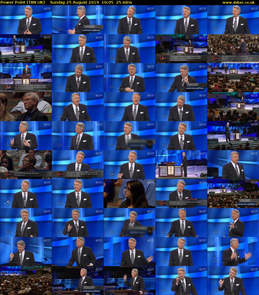 Power Point (TBN UK) Sunday 25 August 2019 10:05 - 10:30