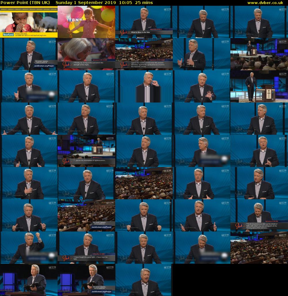 Power Point (TBN UK) Sunday 1 September 2019 10:05 - 10:30