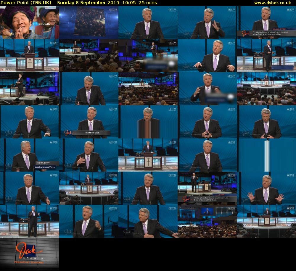 Power Point (TBN UK) Sunday 8 September 2019 10:05 - 10:30