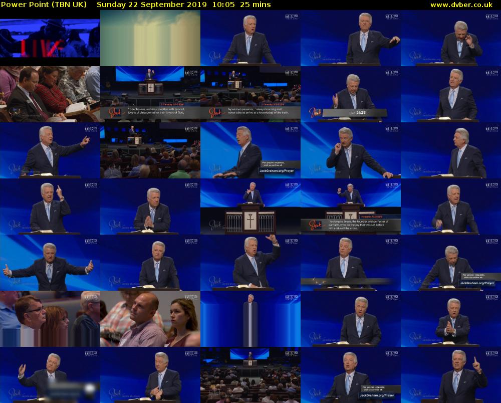 Power Point (TBN UK) Sunday 22 September 2019 10:05 - 10:30