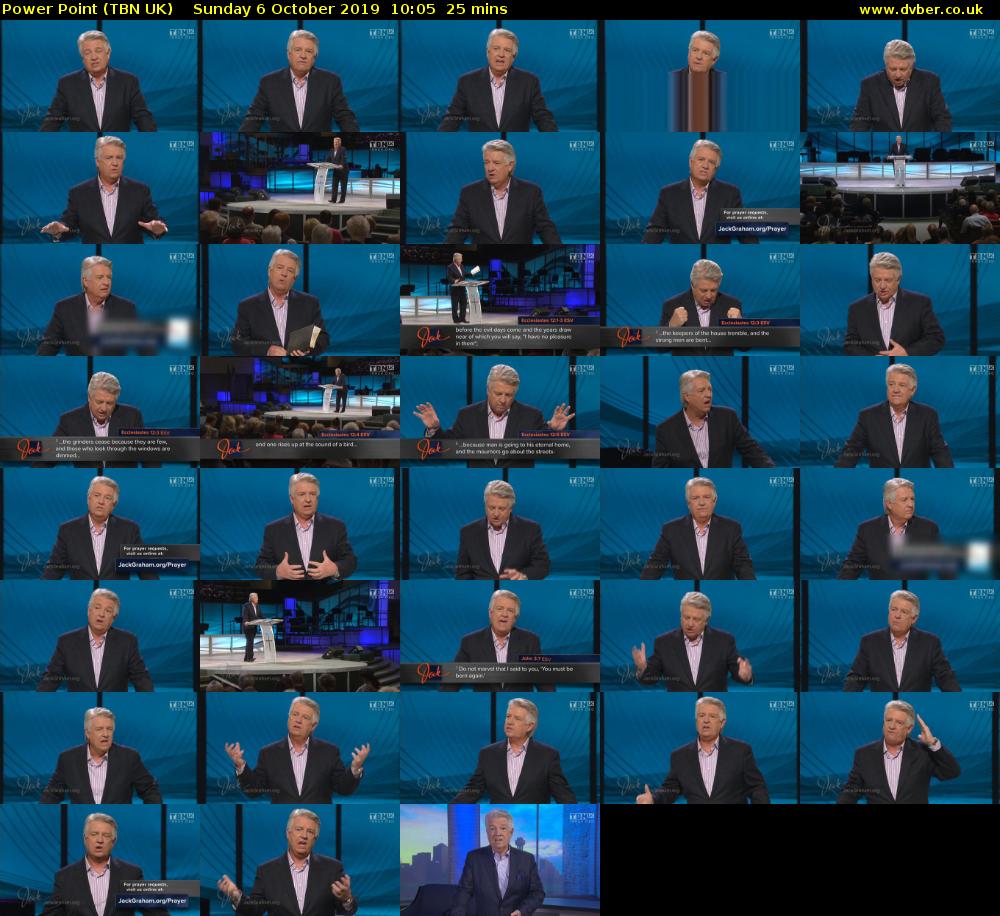 Power Point (TBN UK) Sunday 6 October 2019 10:05 - 10:30