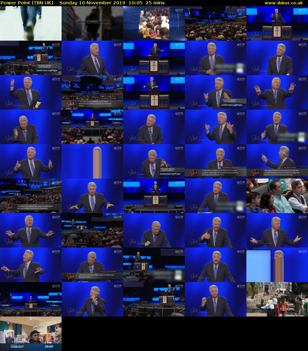 Power Point (TBN UK) Sunday 10 November 2019 10:05 - 10:30