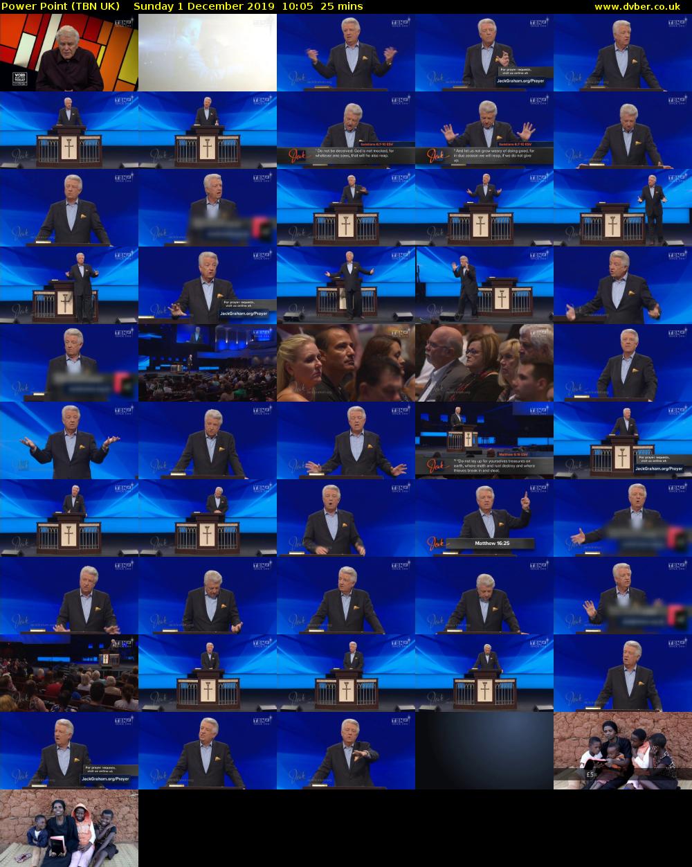 Power Point (TBN UK) Sunday 1 December 2019 10:05 - 10:30