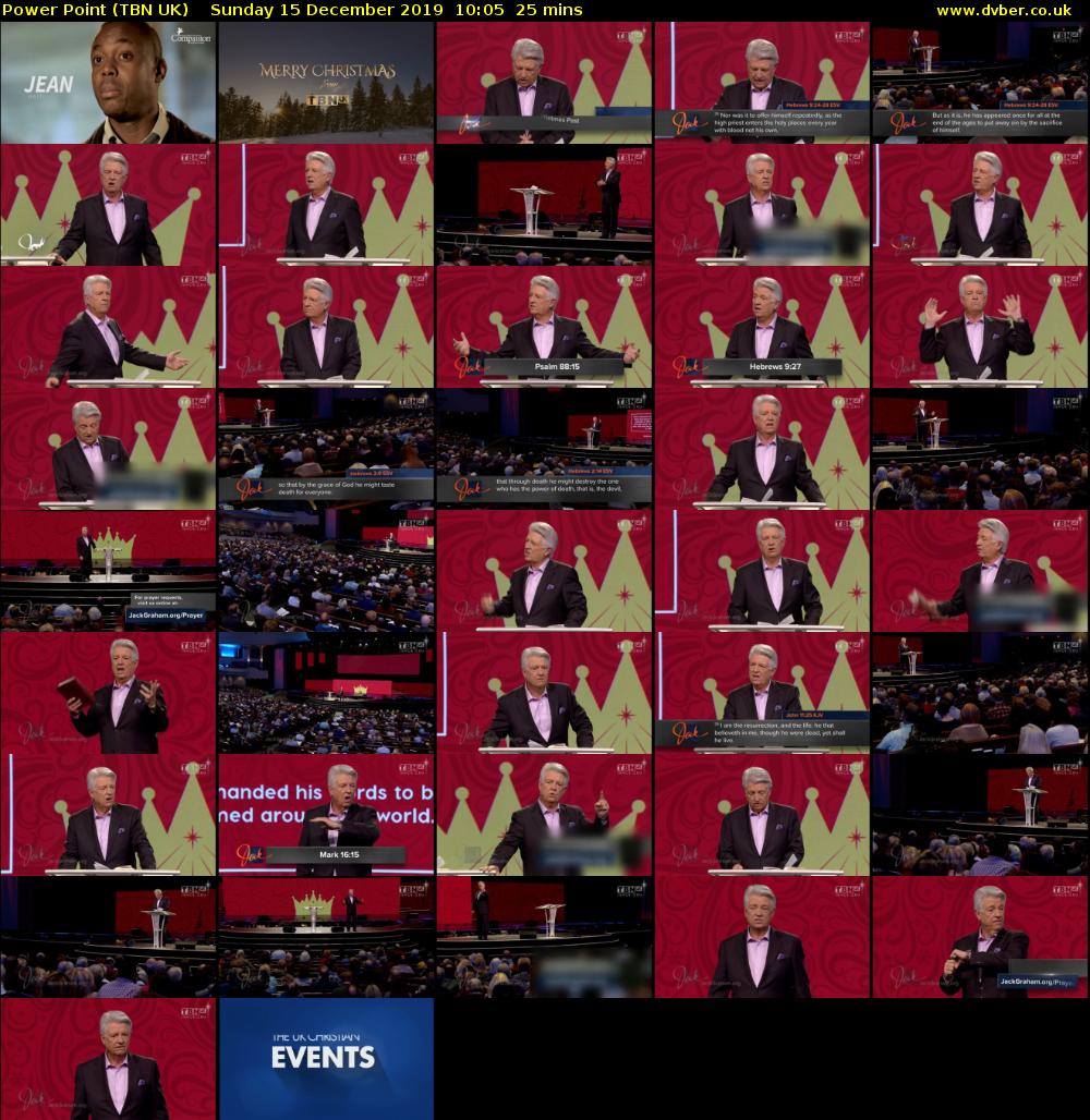 Power Point (TBN UK) Sunday 15 December 2019 10:05 - 10:30
