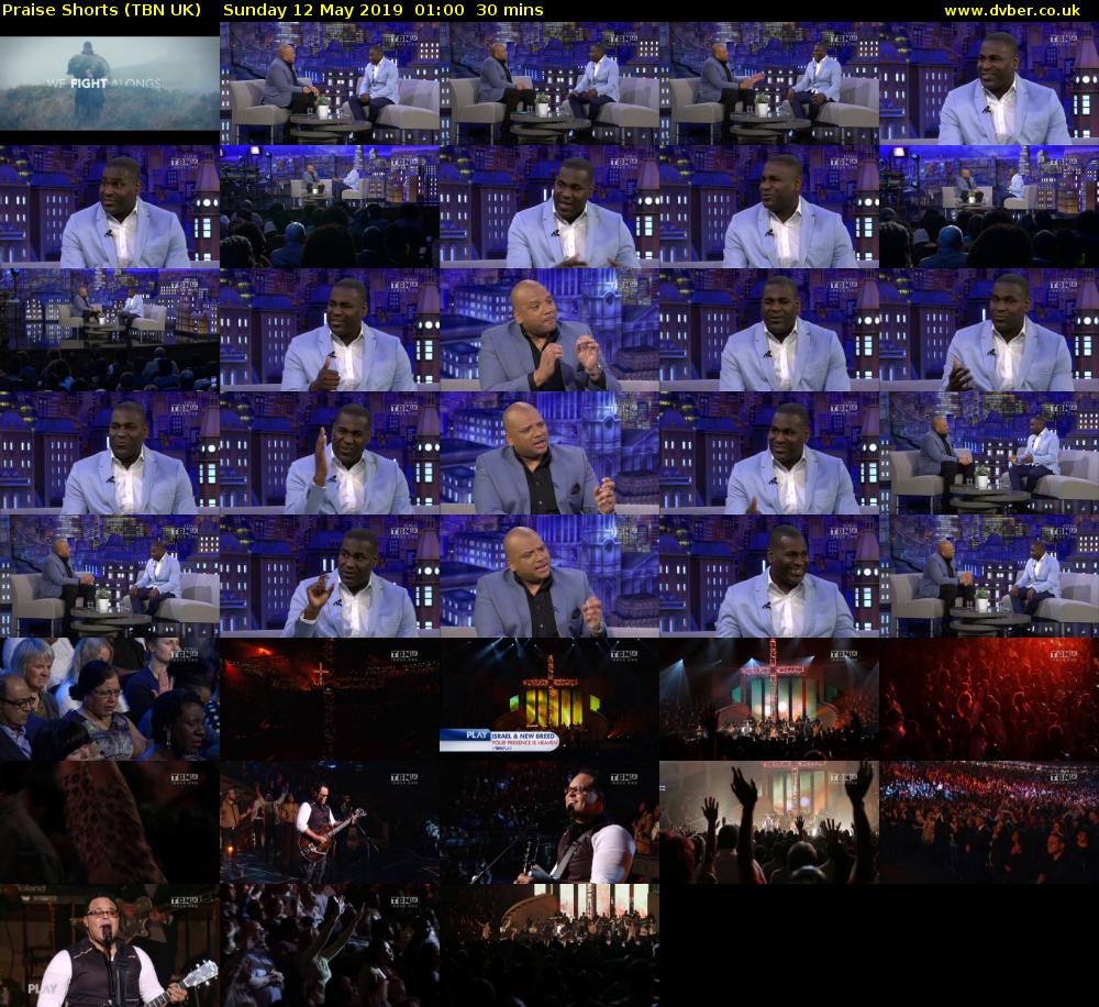 Praise Shorts (TBN UK) Sunday 12 May 2019 01:00 - 01:30
