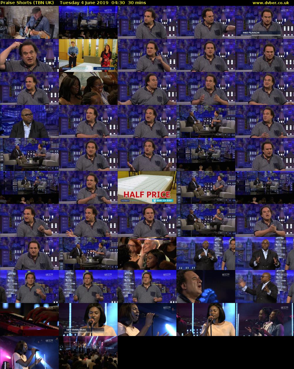 Praise Shorts (TBN UK) Tuesday 4 June 2019 04:30 - 05:00