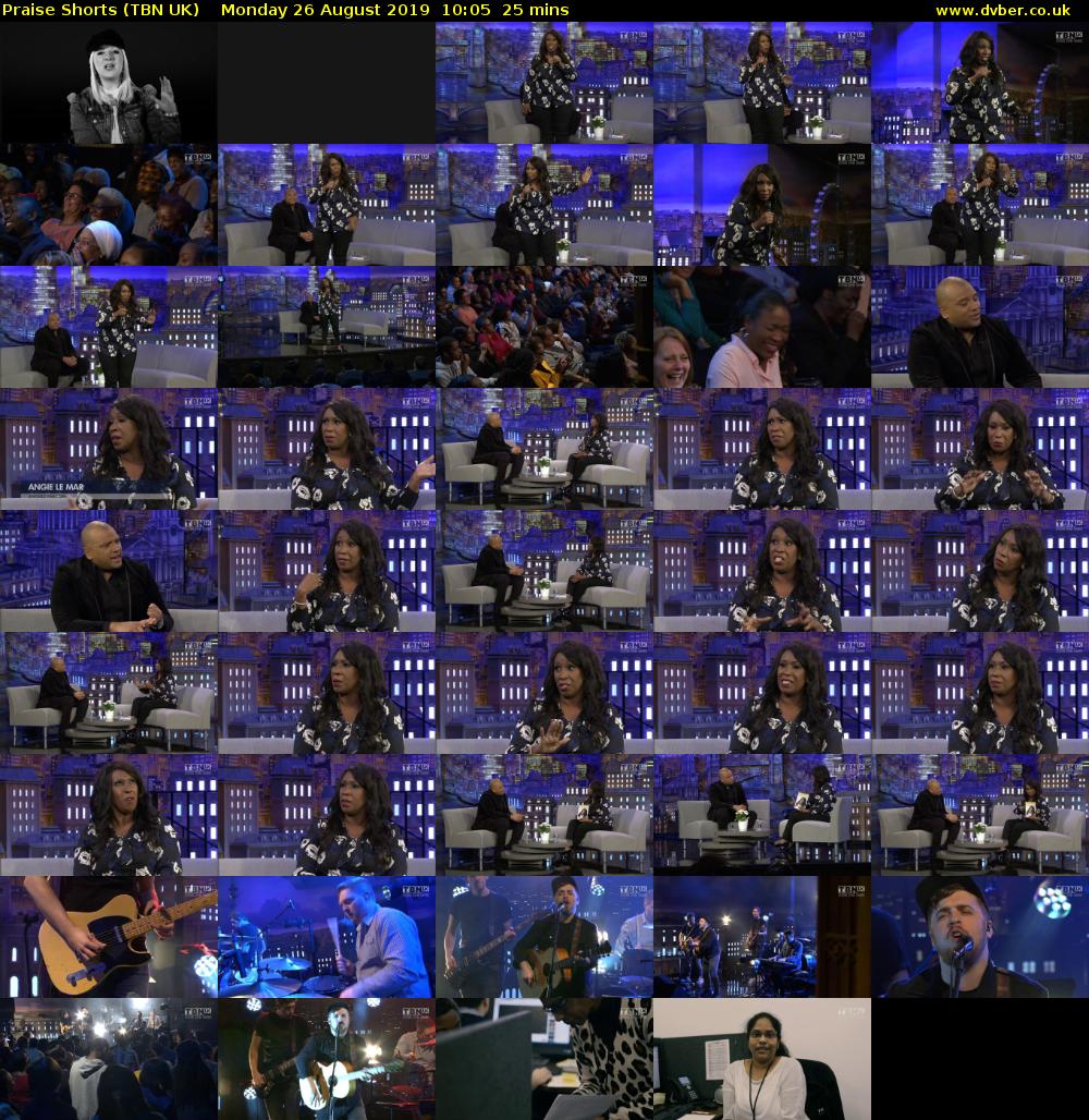 Praise Shorts (TBN UK) Monday 26 August 2019 10:05 - 10:30