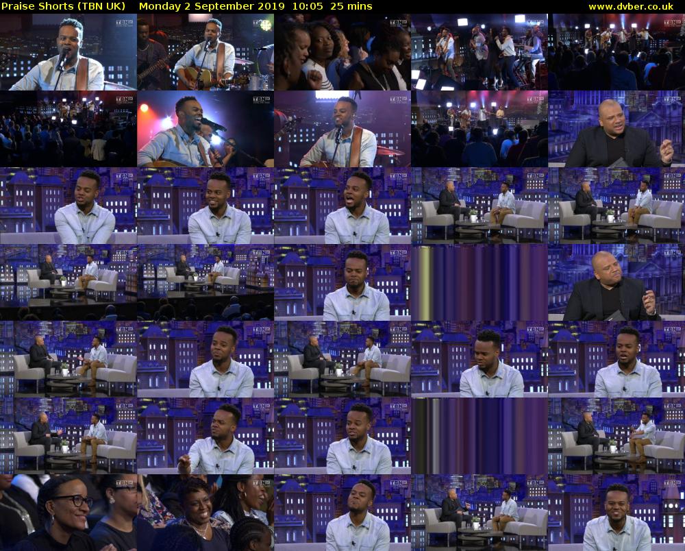 Praise Shorts (TBN UK) Monday 2 September 2019 10:05 - 10:30