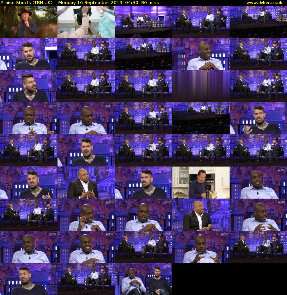 Praise Shorts (TBN UK) Monday 16 September 2019 04:30 - 05:00