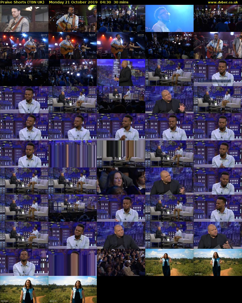 Praise Shorts (TBN UK) Monday 21 October 2019 04:30 - 05:00