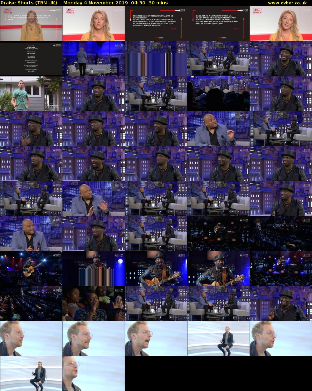 Praise Shorts (TBN UK) Monday 4 November 2019 04:30 - 05:00