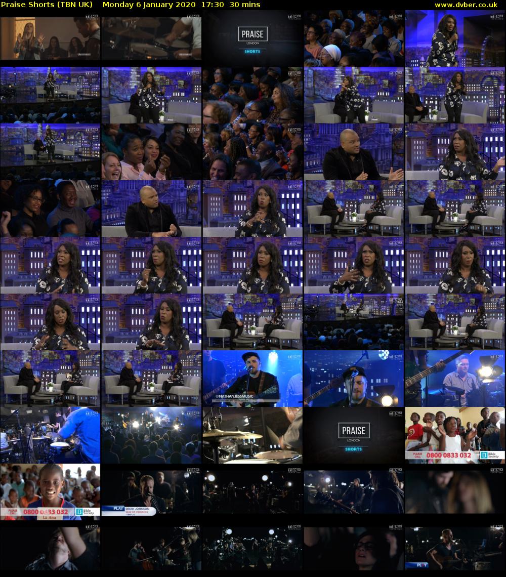 Praise Shorts (TBN UK) Monday 6 January 2020 17:30 - 18:00