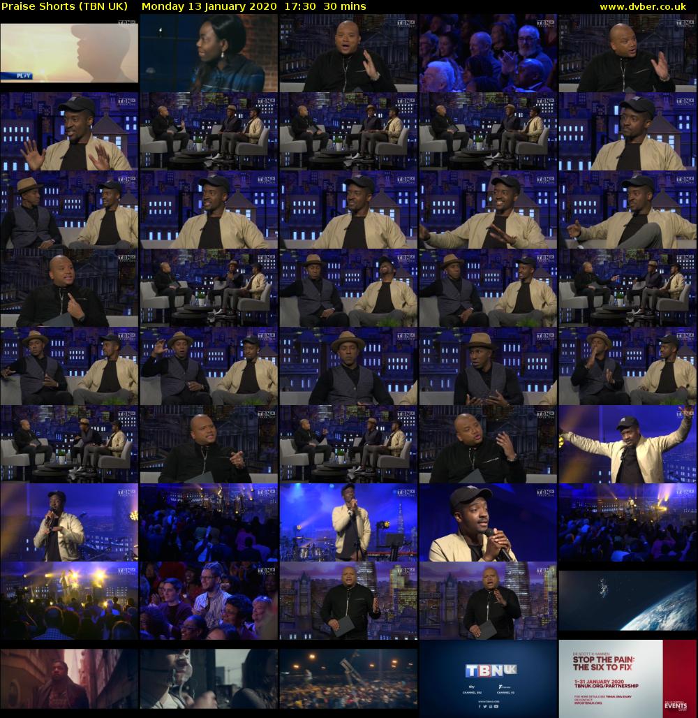 Praise Shorts (TBN UK) Monday 13 January 2020 17:30 - 18:00