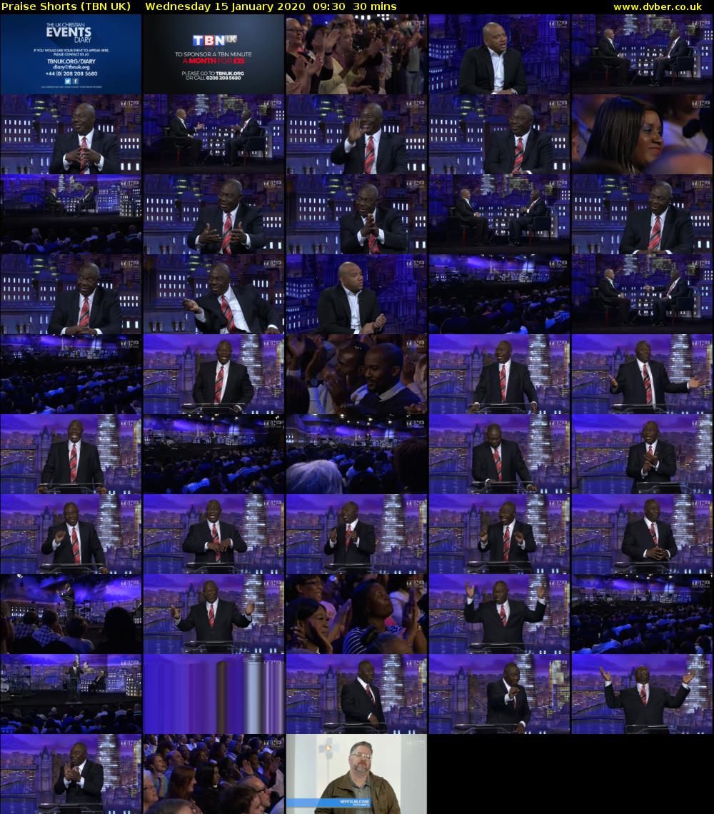 Praise Shorts (TBN UK) Wednesday 15 January 2020 09:30 - 10:00