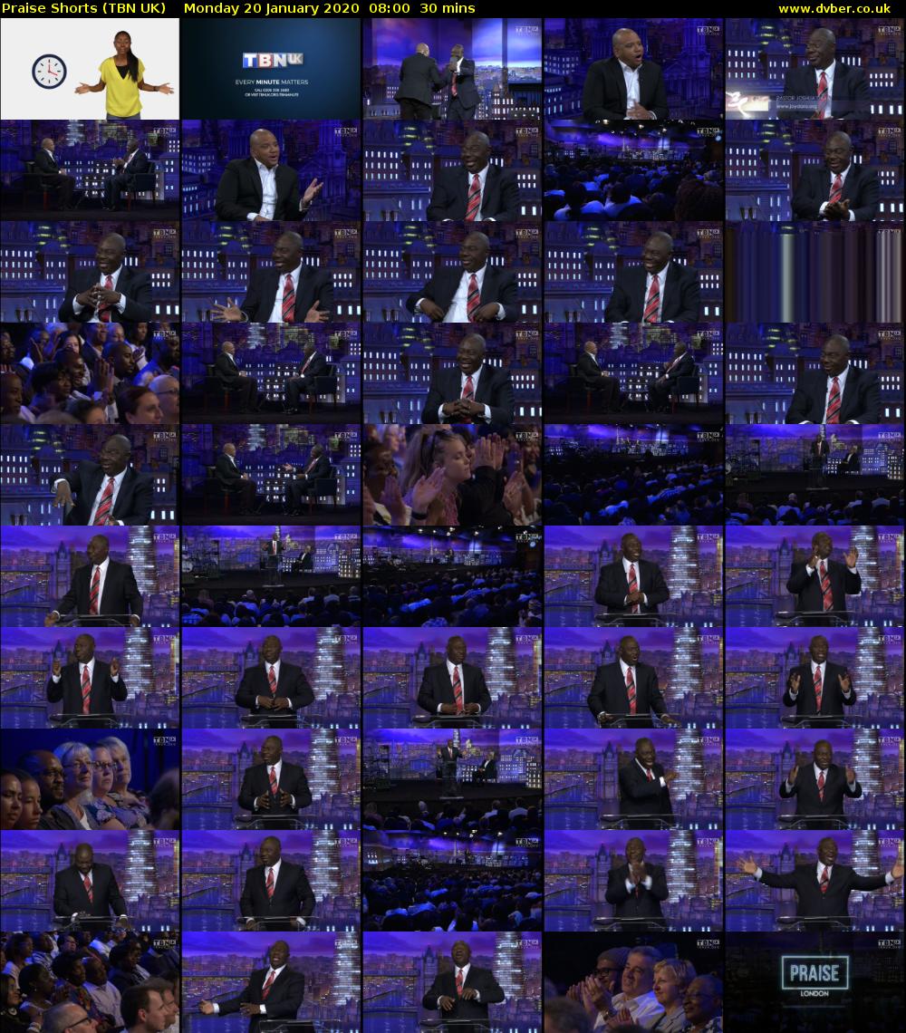 Praise Shorts (TBN UK) Monday 20 January 2020 08:00 - 08:30