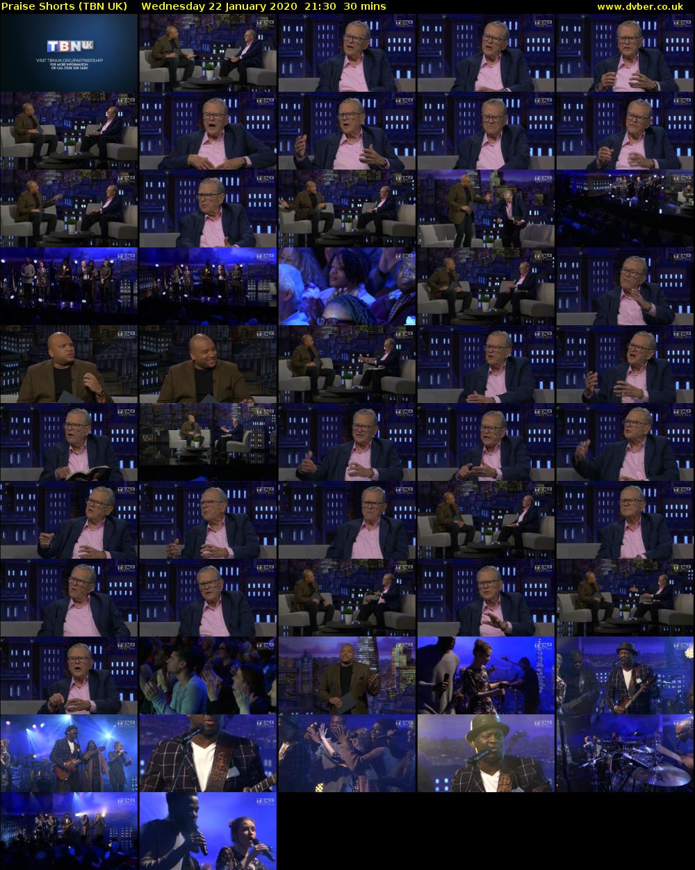 Praise Shorts (TBN UK) Wednesday 22 January 2020 21:30 - 22:00