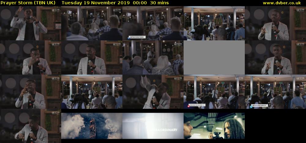 Prayer Storm (TBN UK) Tuesday 19 November 2019 00:00 - 00:30