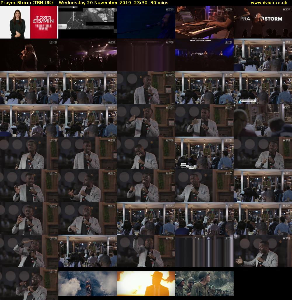 Prayer Storm (TBN UK) Wednesday 20 November 2019 23:30 - 00:00