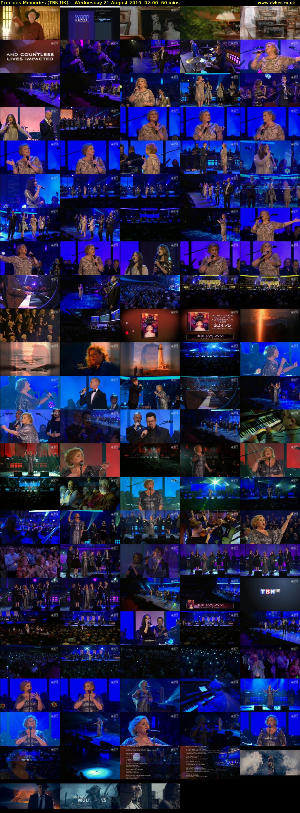 Precious Memories (TBN UK) Wednesday 21 August 2019 02:00 - 03:00