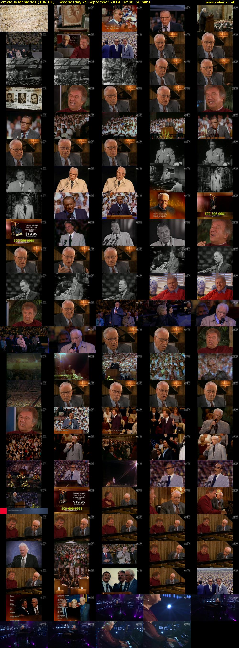 Precious Memories (TBN UK) Wednesday 25 September 2019 02:00 - 03:00