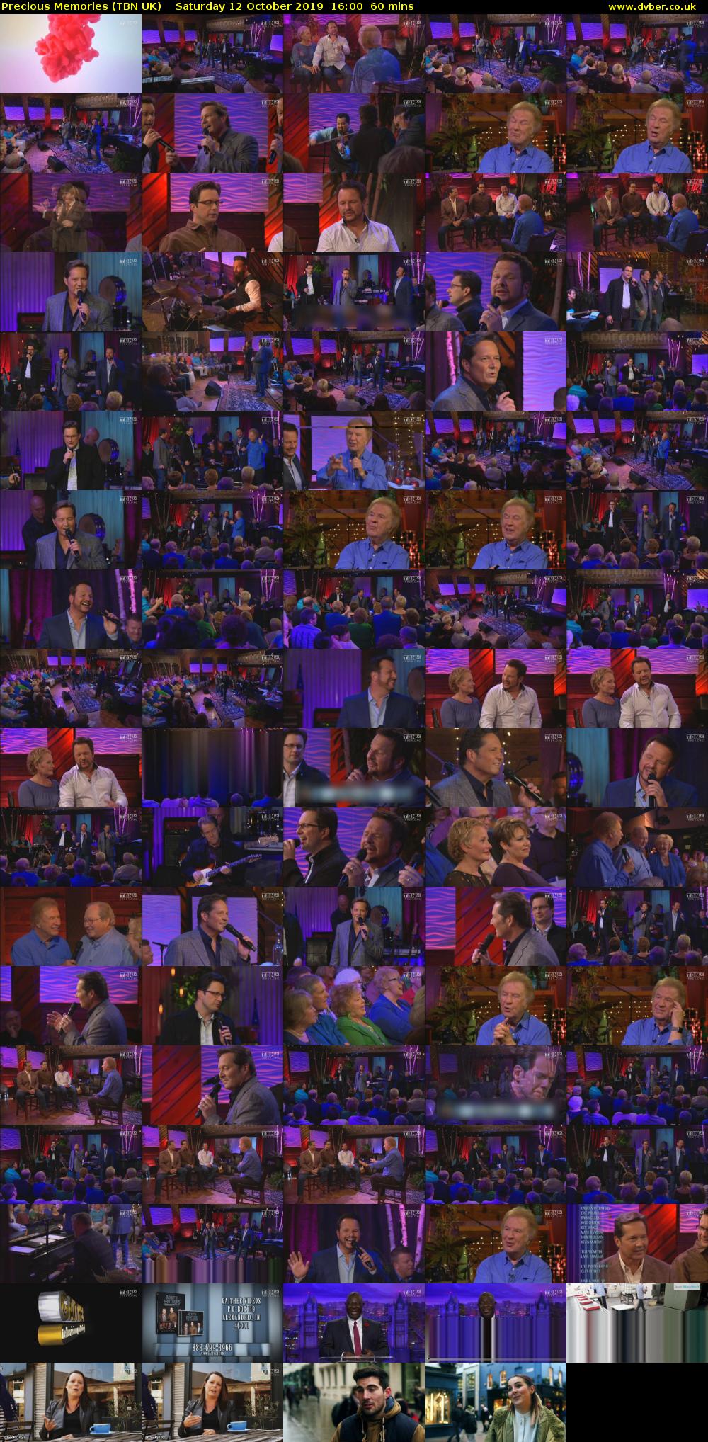 Precious Memories (TBN UK) Saturday 12 October 2019 16:00 - 17:00