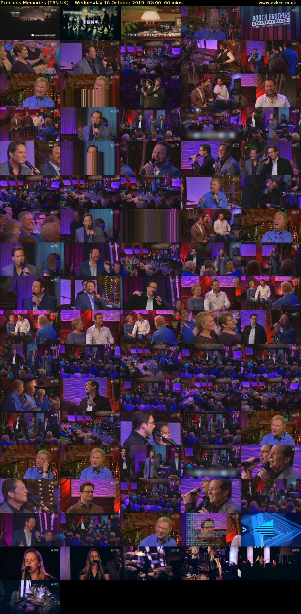 Precious Memories (TBN UK) Wednesday 16 October 2019 02:00 - 03:00