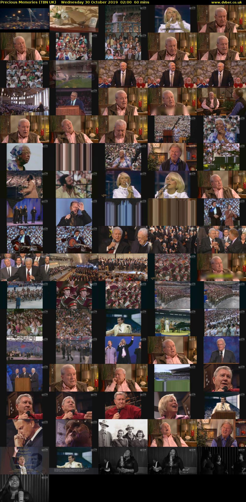 Precious Memories (TBN UK) Wednesday 30 October 2019 02:00 - 03:00