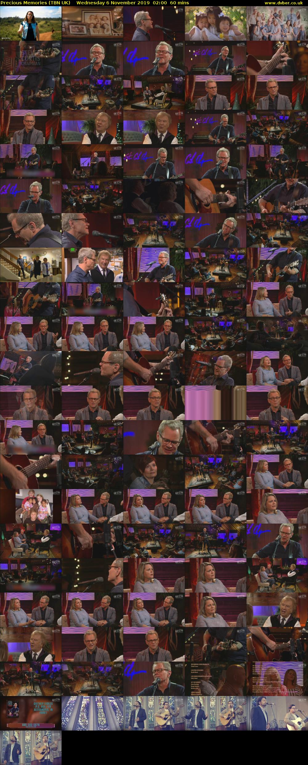 Precious Memories (TBN UK) Wednesday 6 November 2019 02:00 - 03:00