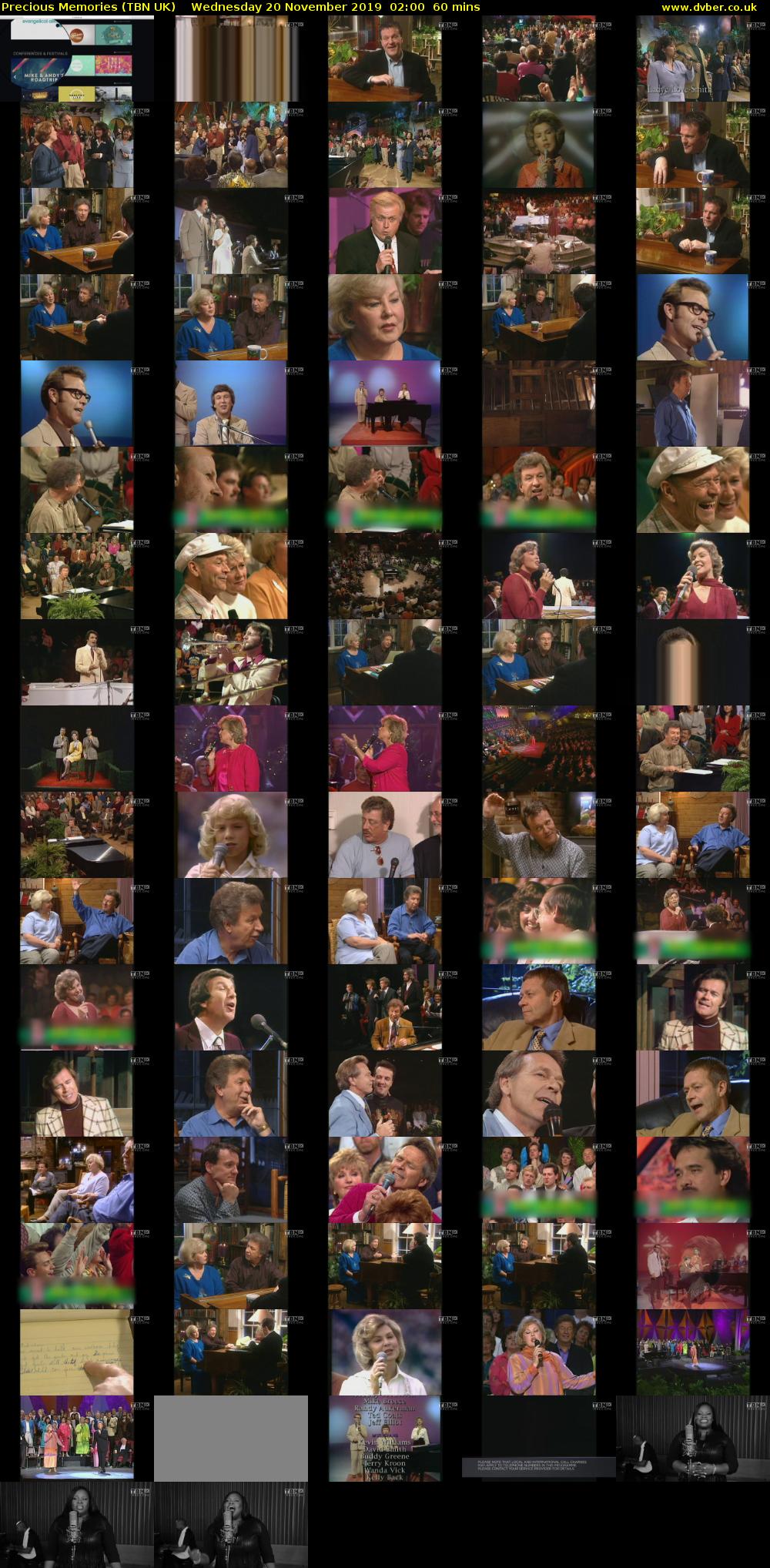 Precious Memories (TBN UK) Wednesday 20 November 2019 02:00 - 03:00
