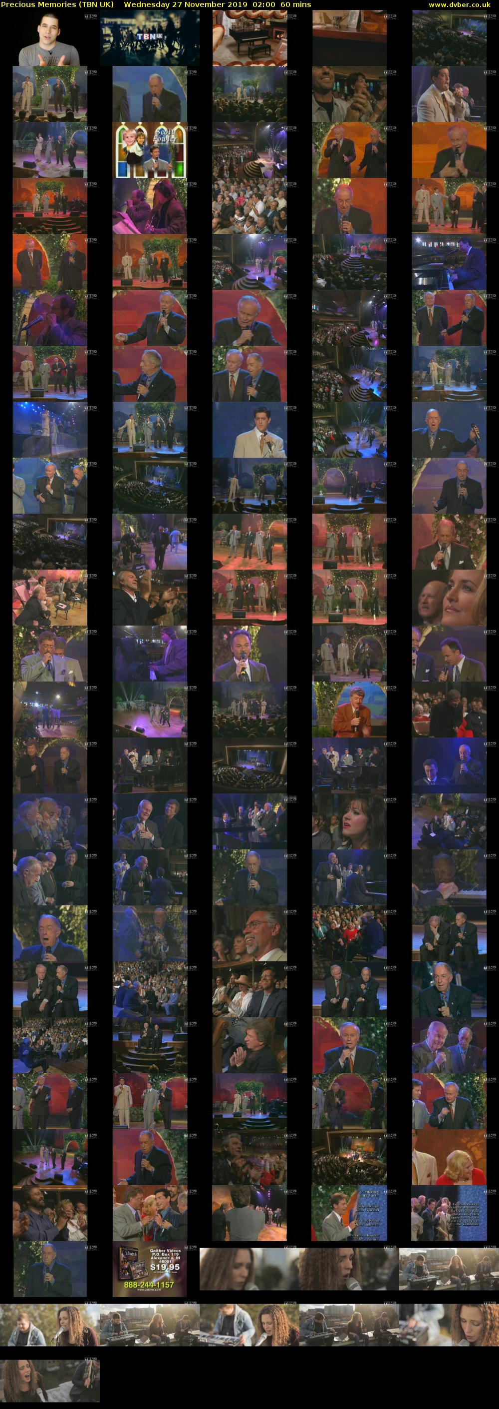 Precious Memories (TBN UK) Wednesday 27 November 2019 02:00 - 03:00