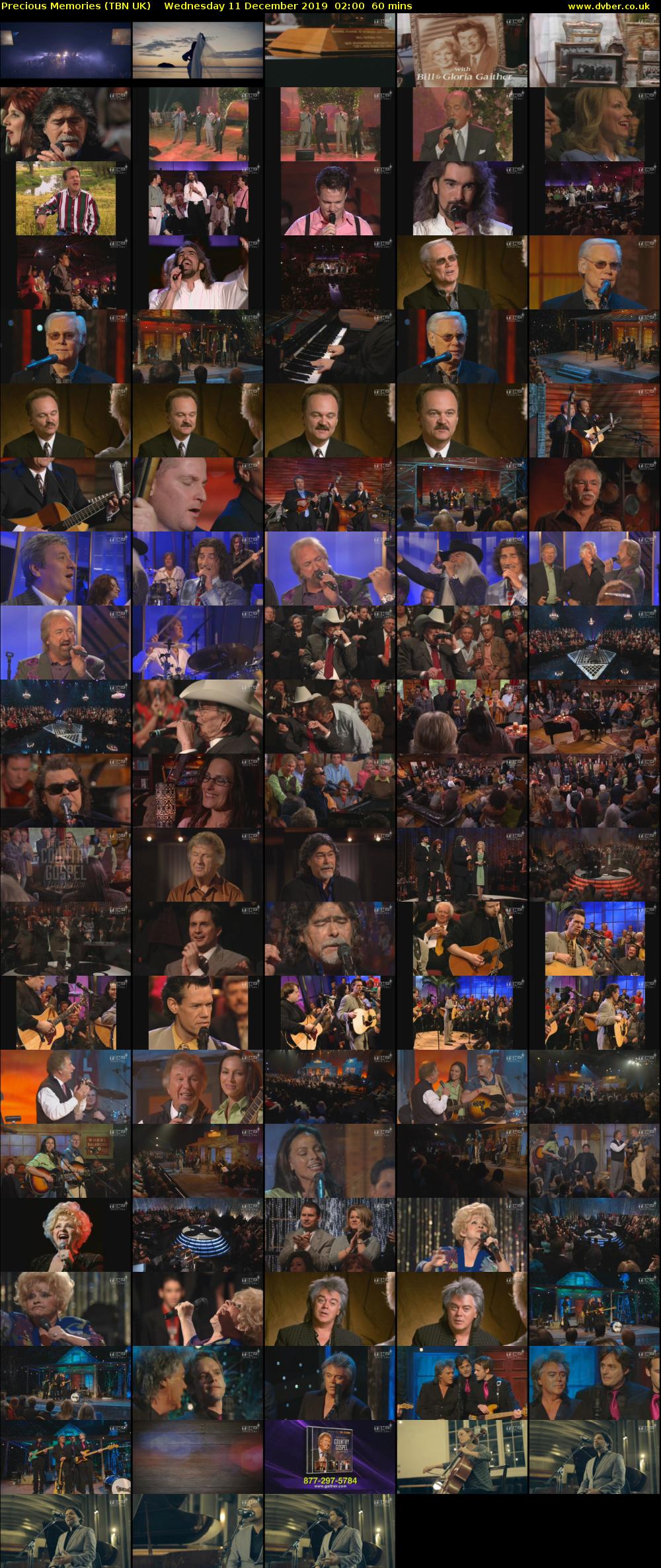 Precious Memories (TBN UK) Wednesday 11 December 2019 02:00 - 03:00