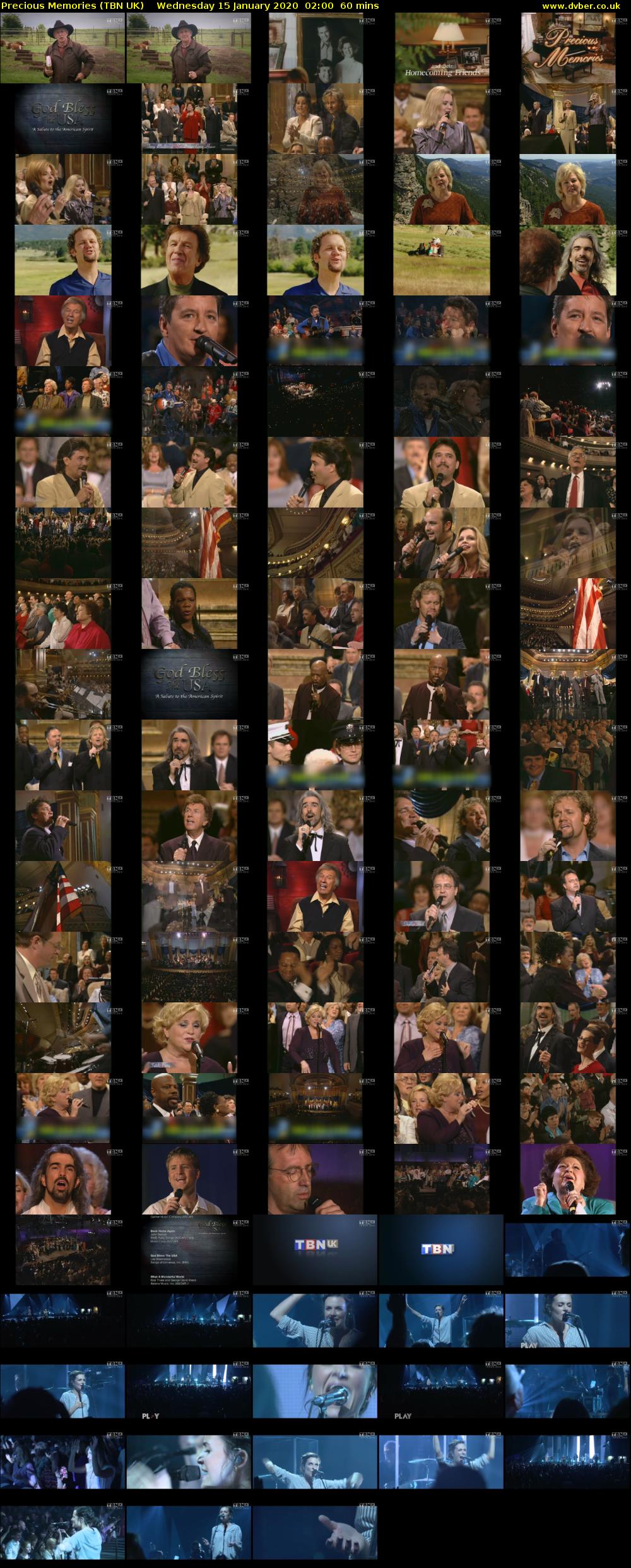 Precious Memories (TBN UK) Wednesday 15 January 2020 02:00 - 03:00