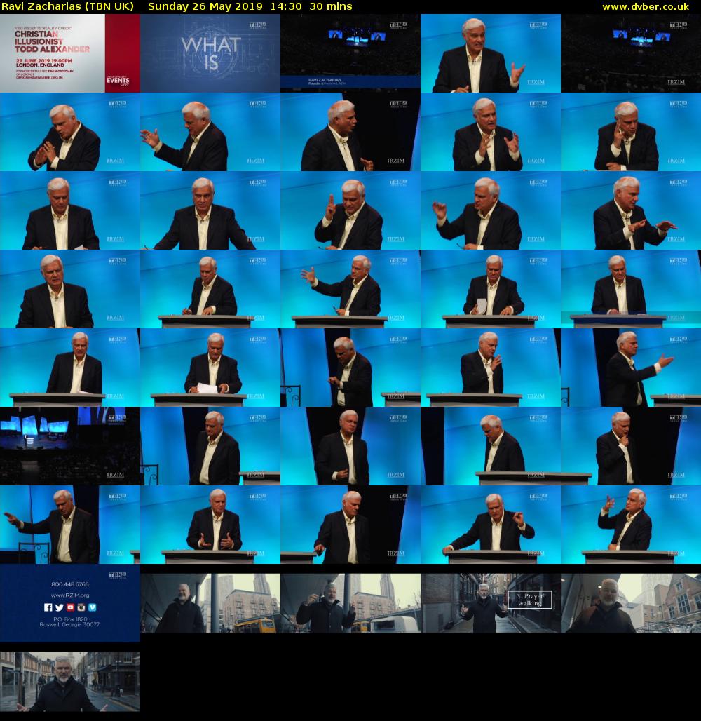 Ravi Zacharias (TBN UK) Sunday 26 May 2019 14:30 - 15:00