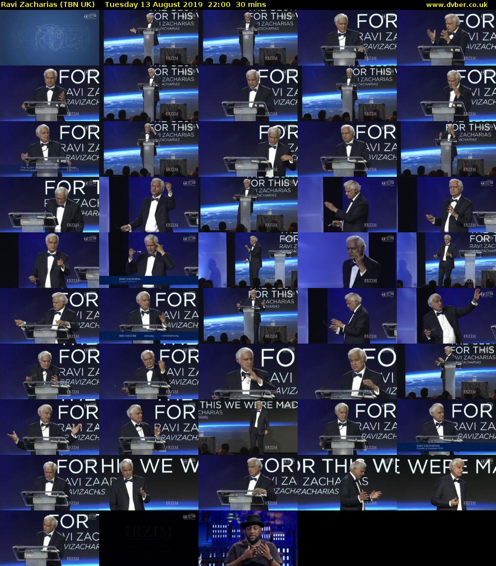 Ravi Zacharias (TBN UK) Tuesday 13 August 2019 22:00 - 22:30