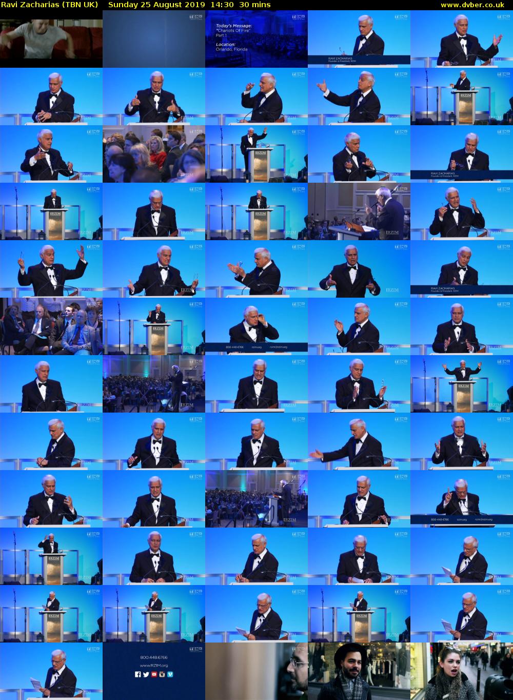 Ravi Zacharias (TBN UK) Sunday 25 August 2019 14:30 - 15:00