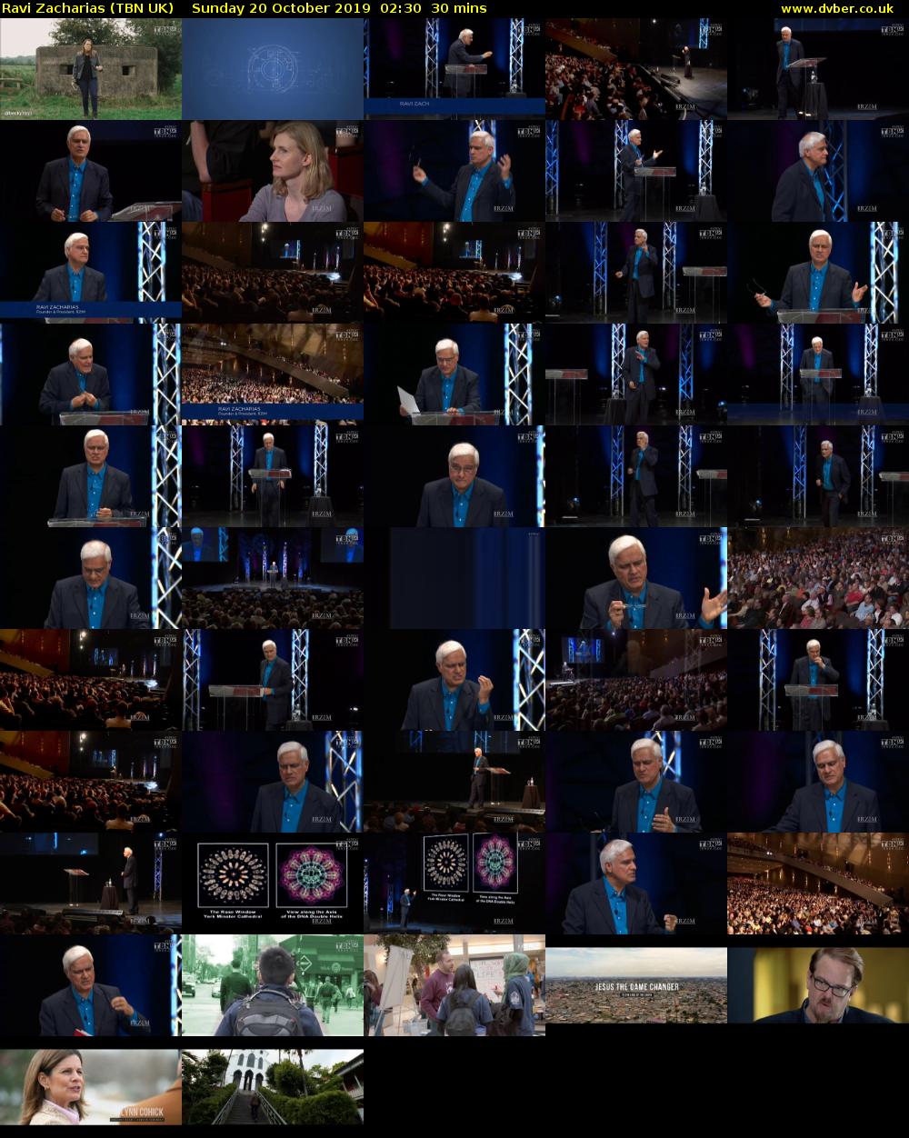 Ravi Zacharias (TBN UK) Sunday 20 October 2019 02:30 - 03:00