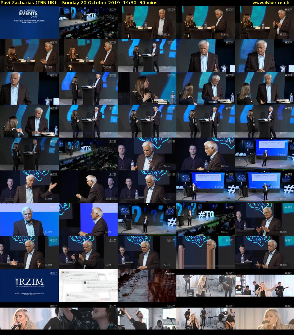 Ravi Zacharias (TBN UK) Sunday 20 October 2019 14:30 - 15:00