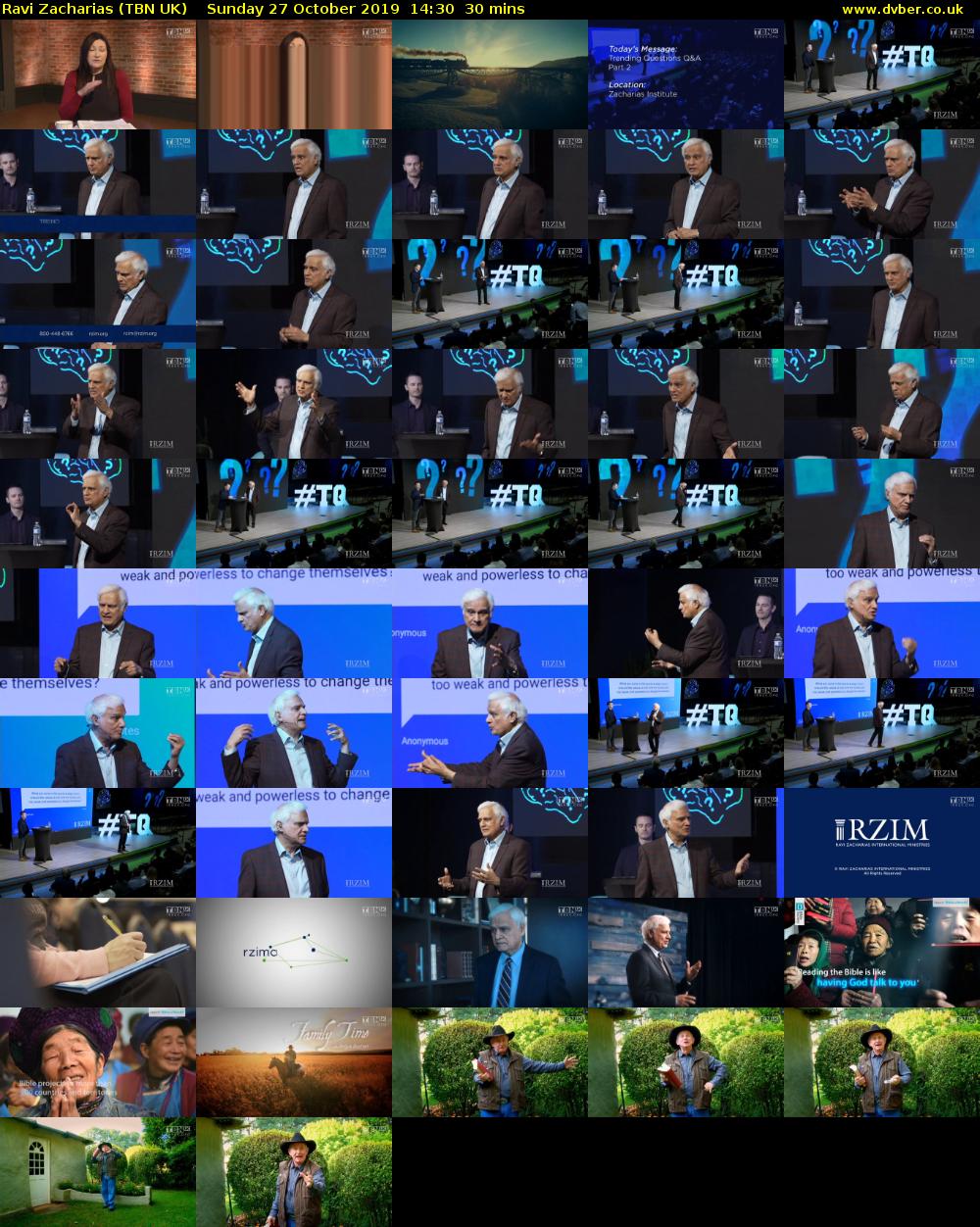 Ravi Zacharias (TBN UK) Sunday 27 October 2019 14:30 - 15:00