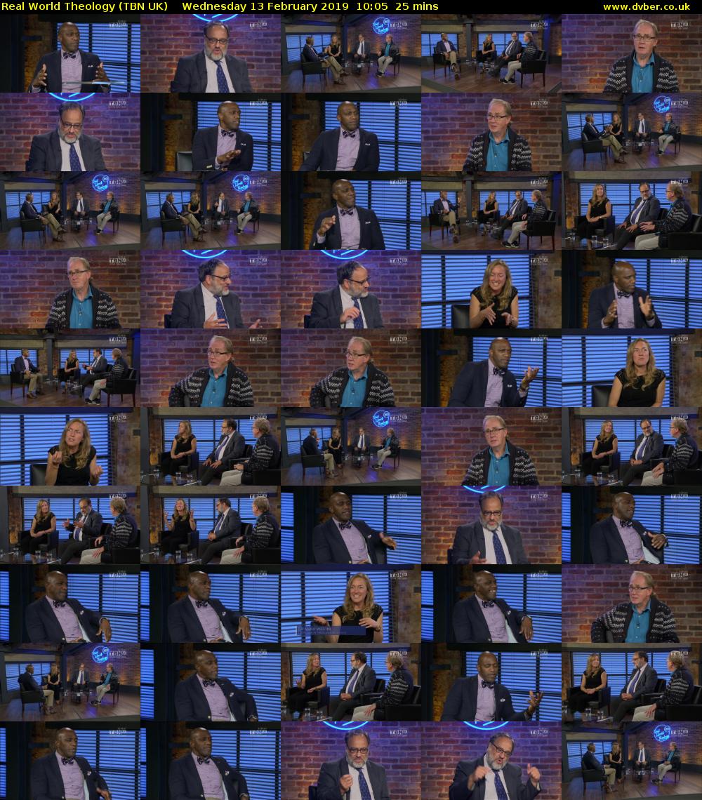 Real World Theology (TBN UK) Wednesday 13 February 2019 10:05 - 10:30