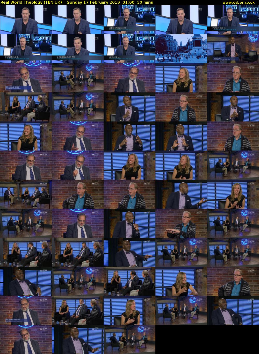 Real World Theology (TBN UK) Sunday 17 February 2019 01:00 - 01:30