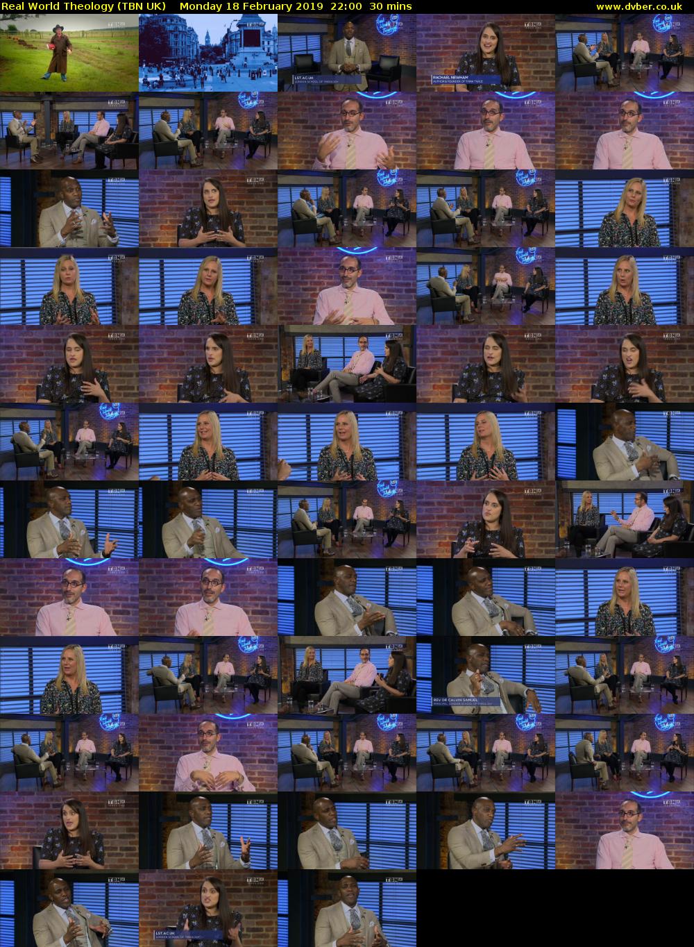 Real World Theology (TBN UK) Monday 18 February 2019 22:00 - 22:30
