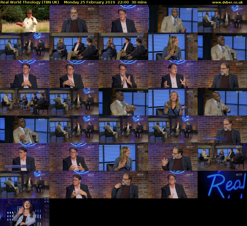Real World Theology (TBN UK) Monday 25 February 2019 22:00 - 22:30