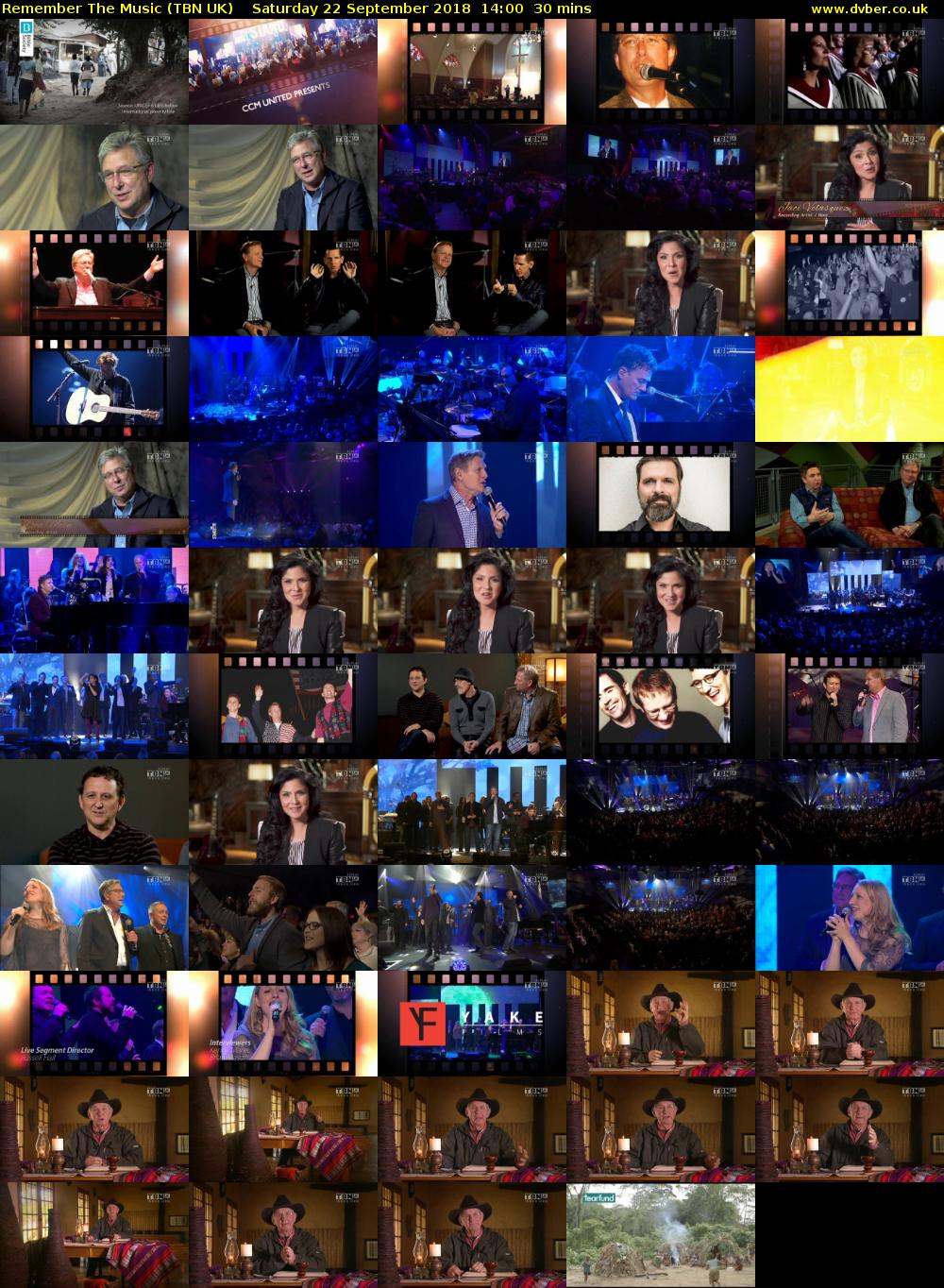 Remember The Music (TBN UK) Saturday 22 September 2018 14:00 - 14:30