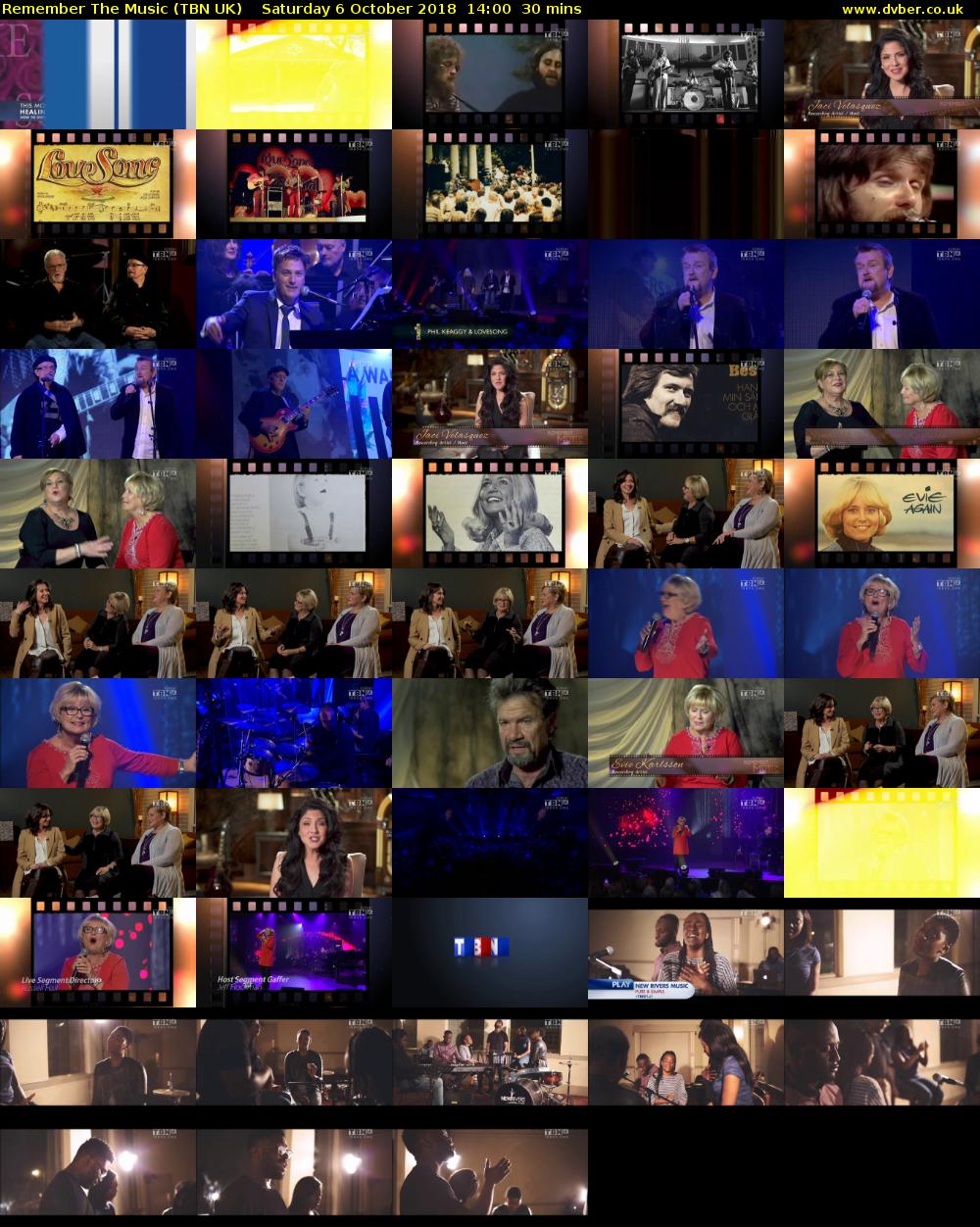 Remember The Music (TBN UK) Saturday 6 October 2018 14:00 - 14:30