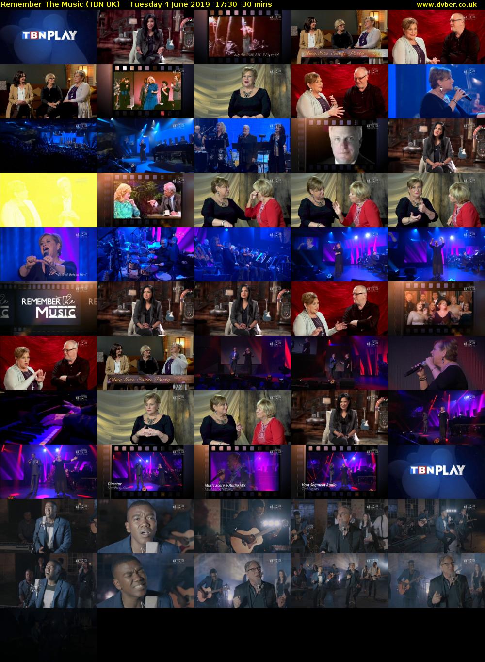 Remember The Music (TBN UK) Tuesday 4 June 2019 17:30 - 18:00