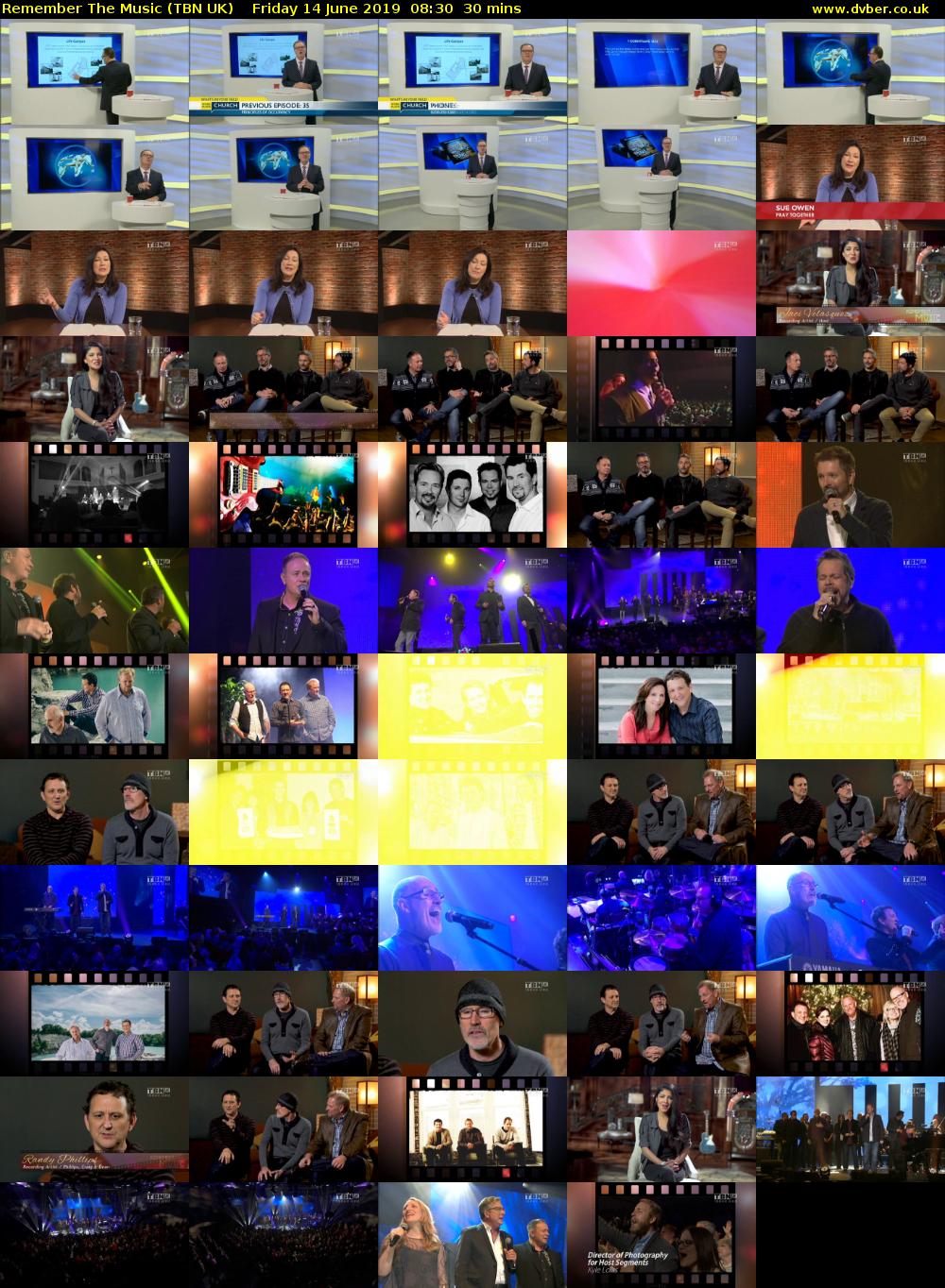 Remember The Music (TBN UK) Friday 14 June 2019 08:30 - 09:00