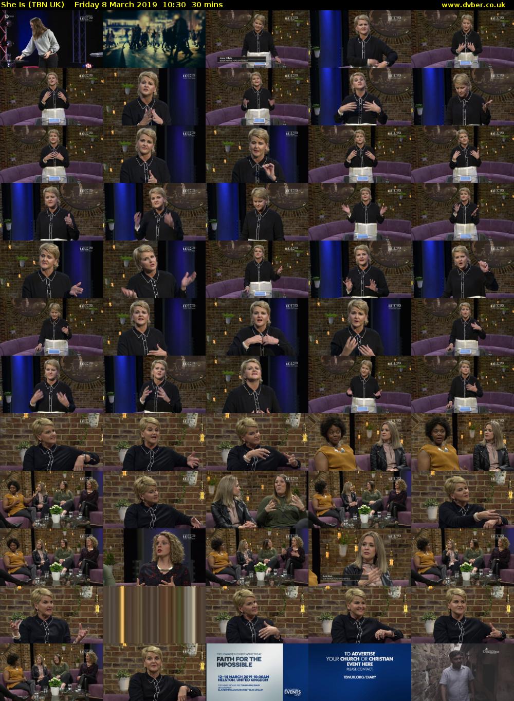 She Is (TBN UK) Friday 8 March 2019 10:30 - 11:00